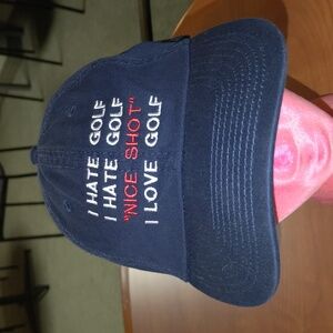 I Hate Golf...Nice Shot I Love Golf Adult Unisex Strapback Cap Hat